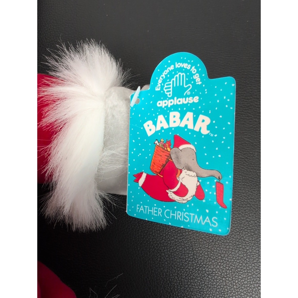 Applause Babar‎ Father Christmas Santa Vintage Plush Limited 2299/5000 With Tags - Picture 6 of 6